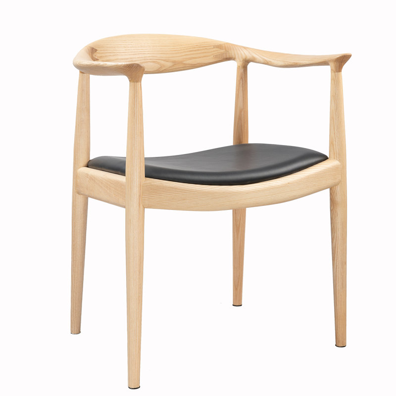 Burtt Kennedy Armchair Upholstered Dining Chair, Beige