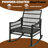 2-Person Outdoor Seating Group, Wicker Rocking Chairs with Cushions and Side Table-1292666636