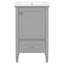 Meuble-lavabo de 20 po avec lavabo en céramique, pieds en bois massif, meuble-lavabo autoportant avec armoire de rangement, tiroirs et portes à fermeture en douceur, support de rangement-1315829080