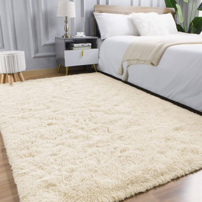Tapis moelleux en mousse à mémoire de forme avec envers antidérapant de 9 pi x 12 pi
