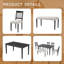 Ensemble de salle à manger 6 pièces avec table, 4 chaises et banc, ensemble de table de ferme pour petits espaces-1210719903