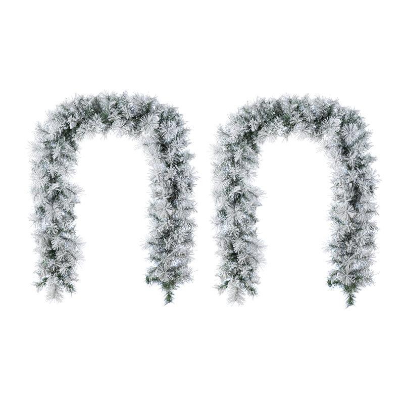 Guirlande de Noël enneigée 6 pi avec lumières et minuterie
