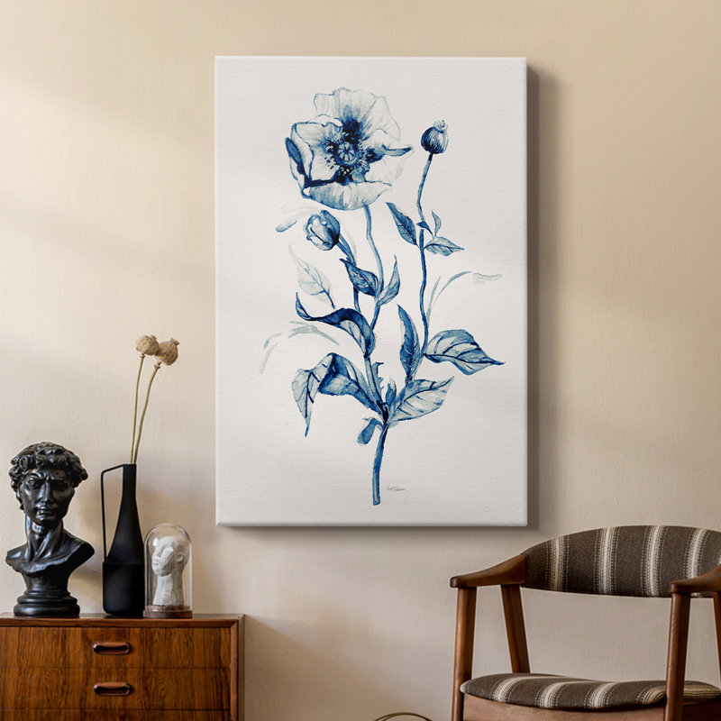 Indigo Wild Roses II - galerie sur mesure, H 18 po x l 12 po