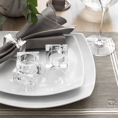 William Square Napkin Ring Set