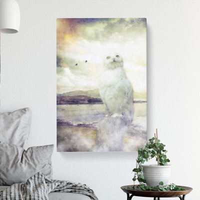 Snowy White Owl - Wrapped Canvas