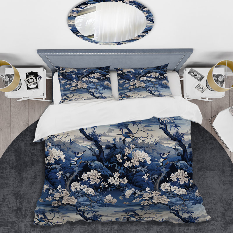 Ensemble de housse de couette Cobalt, Housse de couette pour très grand lit et 2 très