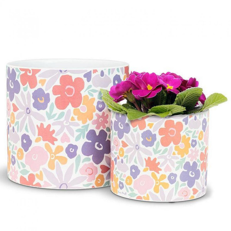 Anscombe Ceramic Cachepot, 6" H x 6.5" W x 6.5" D
