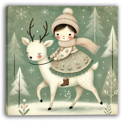 «Winter Wonderland Ride», reproduction d'art sur toile tendue
