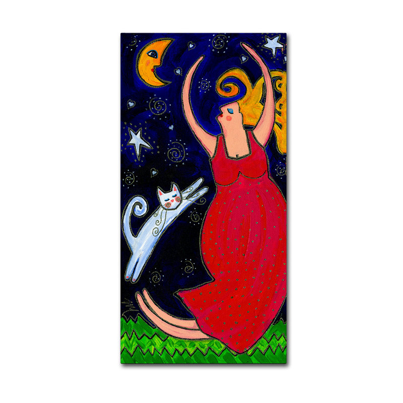 Berkley «Big Diva Moonlight Goddess Dancing», reproduction sur toile tendue, H 19 po x l 10 po x P 2 po
