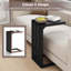 2 tables de bout en PC avec repose-pieds réglables et table d'appoint 2 en 1