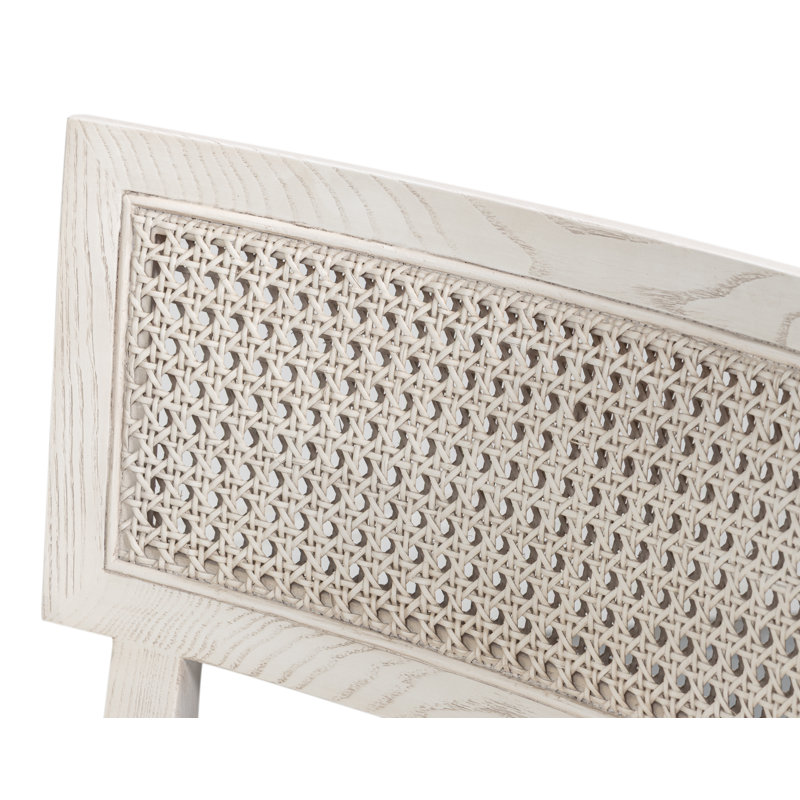 Ridge Upholstered Dining Chair, White
