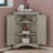 Corner Cabinet With Adjustable Shelves And Doors-113793380
