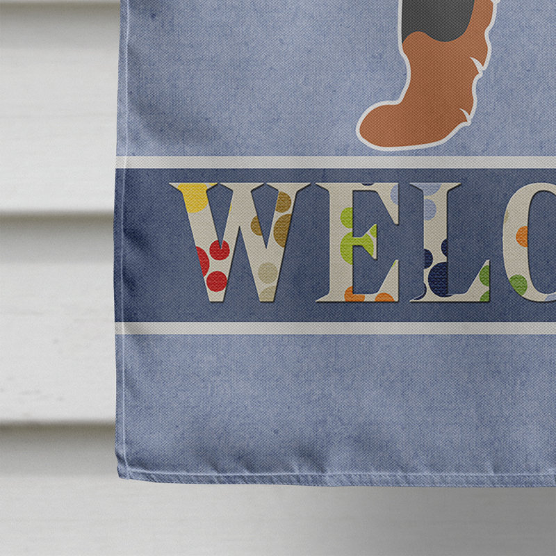 Polyester 2 côtés 40 x 28 po welcome drapeau maison, Mastiff tibétain