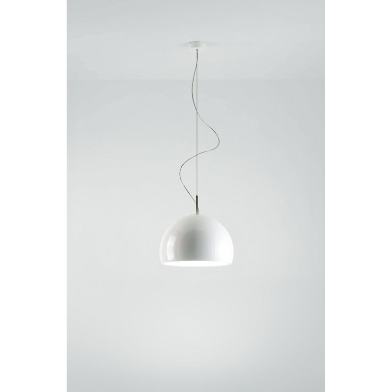 Biluna 1 - Light Dome Pendant, Glossy White