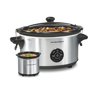 Programmable Stay Or Go Slow Cooker With Party Dipper Food Warmer