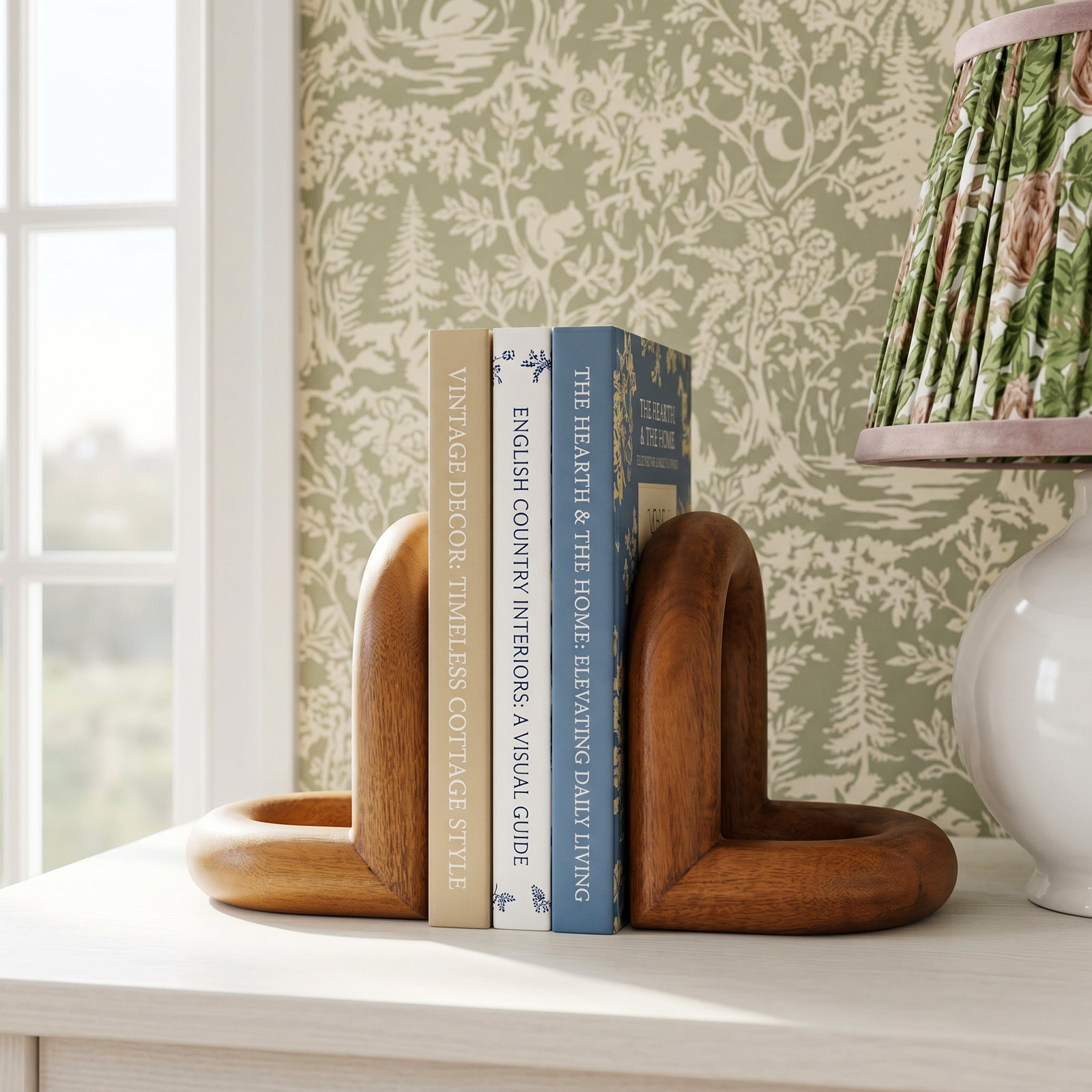 Zeppelin Wood Office Bookends, Brown