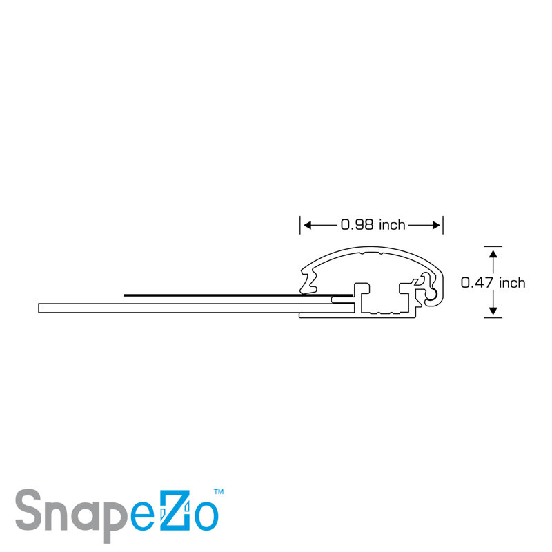 Cadre en aluminium Snapezo Snap Frame, Bois, 5 po x 7 po