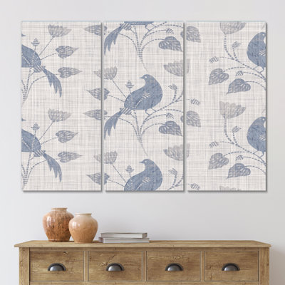 «Vintage Blue Farmhouse Flower II», reproduction d'art sur toile traditionnelle