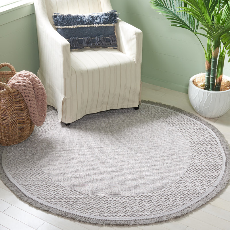 Joete Performance Geometric Rug, Round 5'3"