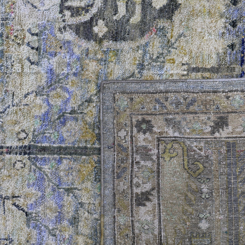 Gray Alchemy Traditional Silk Rug - 8'10" x 11'10"