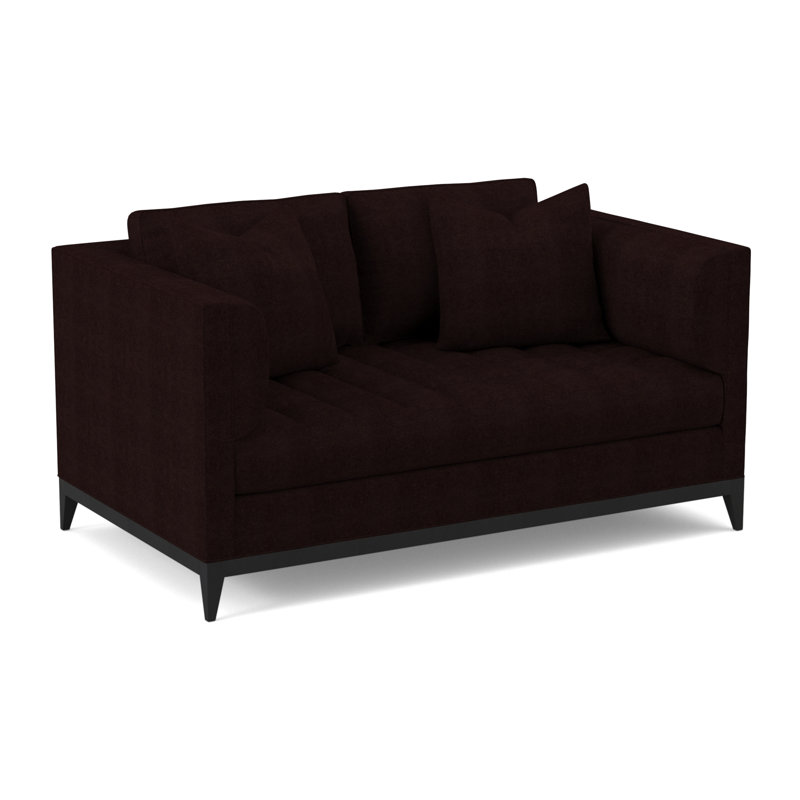 Causeuse Paramount, Mélange de polyester acajou Margaret, Espresso
