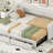 Twin XL To King Size Upholstered Daybed With Two Drawers-911144582