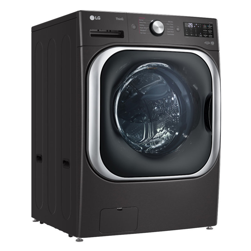 LG Mega Capacity Smart Wi-Fi Enabled Front Load Washer with TurboWash® and Built-In Intelligence, Smooth Black, 5.2 cu. ft.