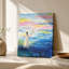 Femme sous un ciel pastel, toile murale-1101794401-1101794403