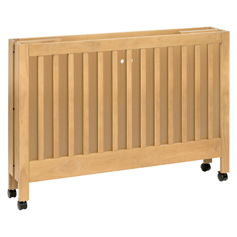 Maki 2-in-1 Convertible Portable Crib, Honey