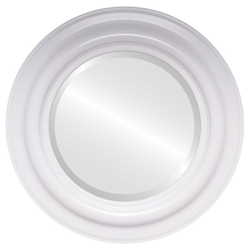 Woking Round Mirror, 29" H x 29" W, Linen White
