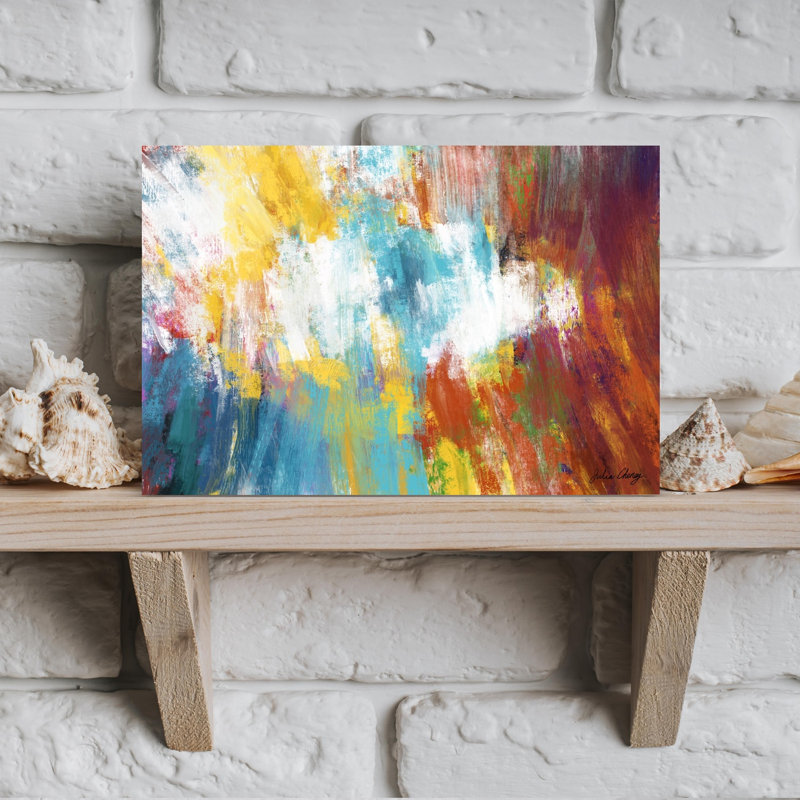 «I See Color», art abstrait coloré et audacieux, H 18 po x l 12 po