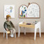 Ensemble de table pour enfants avec une chaise, table d'étude pour enfants en bois, enfants 2-8 ans, blanc