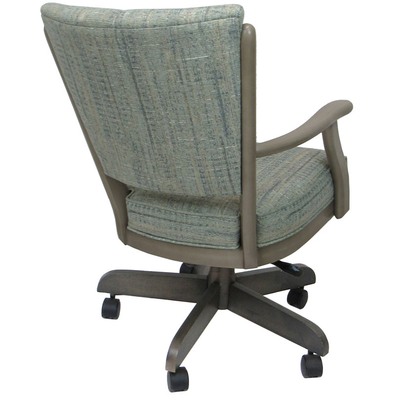 Chaise pivotante en bois avec accoudoirs Chenique, Watusi Aquatinte
