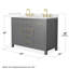 Beckett 48" Freestanding Double Bathroom Vanity with Quartz Top-1170262780-1170262775-1170262772