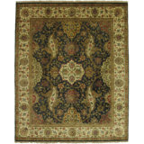 Polonaise Wool Oriental Area Rug in Brown/Ivory/Dark Green/Dark Red