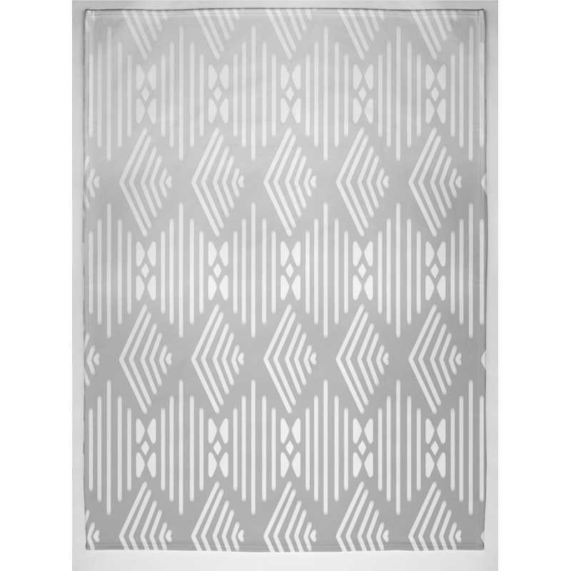 Arya Plain Weave / Muslin Throw Blanket, Grey