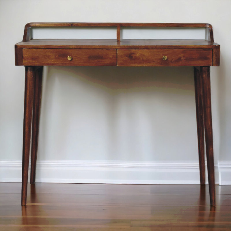 Elevated Chestnut Console Table