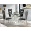 Chaise d'appoint rembourrée Bleidy en noir et argent (ensemble de 2)