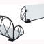 Tablettes flottantes murales, ensemble de 2 tablettes murales avec garde-corps en métal pour salle de bain-600218104