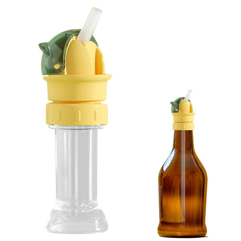 Bouteille d'eau avec rangement pour tête de paille et accessoires de protection contre les fuites, B