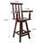 Rustic Bar Stool - Fir Wood Construction, Chair With Footrest,Wide Armrest, Rustic Kitchen Stool, Tall Bistro Chair For Dining Room, Restaurant, Pub, 4-Foot-659732444