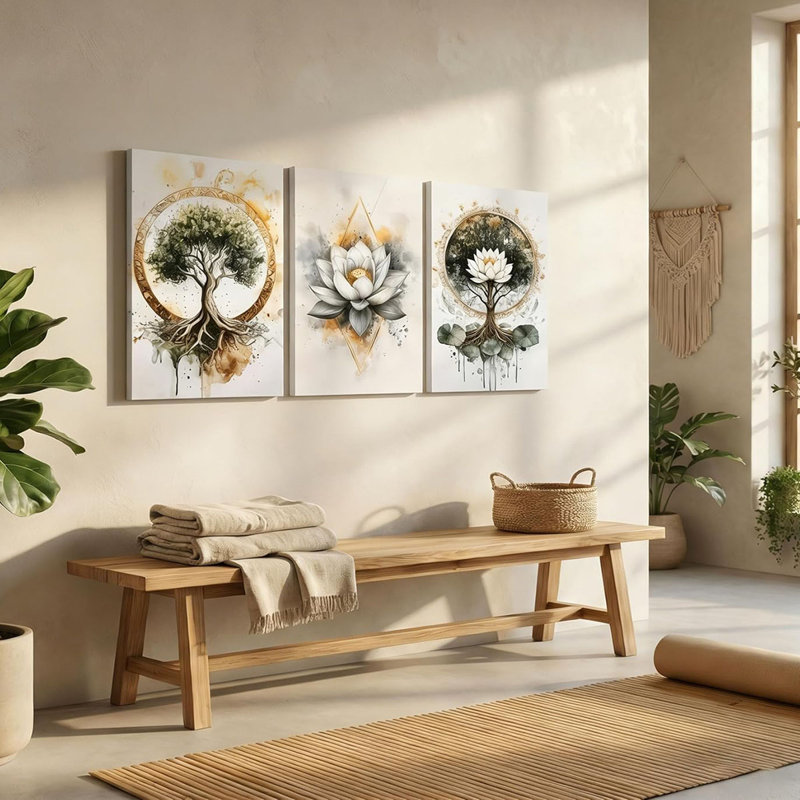 3 Piece Wrapped Canvas Print, 60cm H x 40cm W