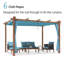 Écran de remplacement pour pergola rétractable mauve-87037578-87037585