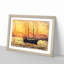 Ship at Sunset in Abstract - Picture Frame Painting Print-55764533-55764530