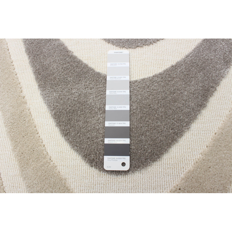 Ensemble de tapis gris / ivoire Cobb, Rectangle 6 pi 7 po x 9 pi 6 po