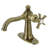 Kingston Brass Fuller Single-Handle 1-Hole Deck Mount Bathroom Faucet with Push Pop-Up and Deck Plate-66069201-69976283