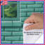 Housses de couette murales en brique turquoise-129138622