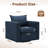 34.2" Wide Upholstered Swivel Accent Armchair-305298279