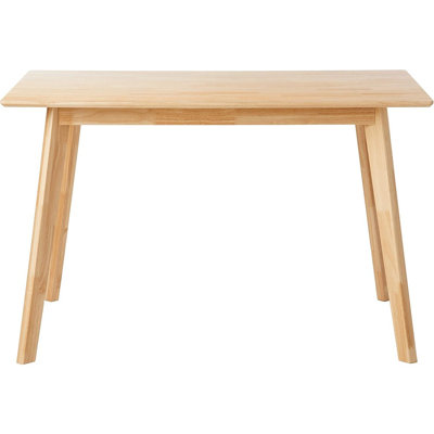 Table de salle à manger rectangulaire en bois massif certifiée FSC, facile à assembler, en bois naturel