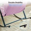 Chaise berçante inclinable réglable avec poche latérale rose-130675535